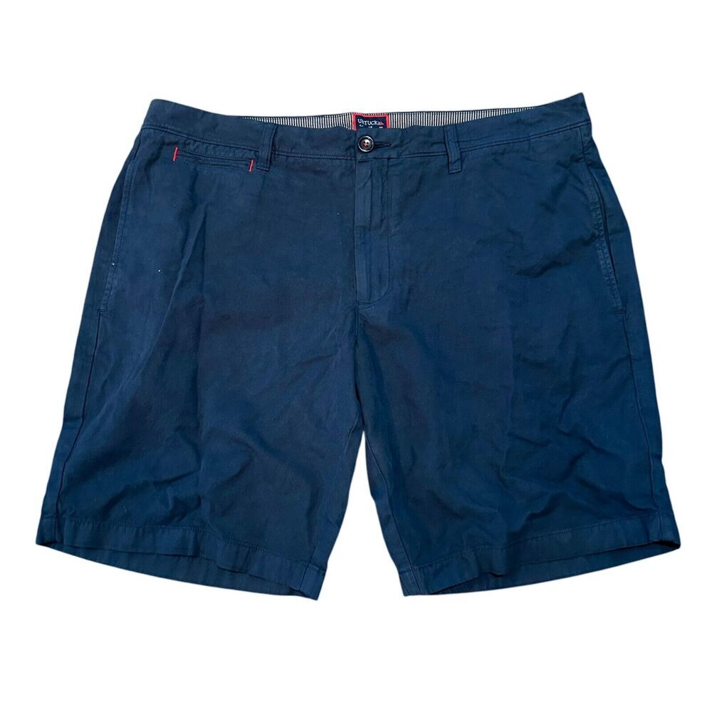 Untuckit‎ Men's Shorts 38 Navy Blue 100% Pima Cotton Casual Bermuda Preppy Golf